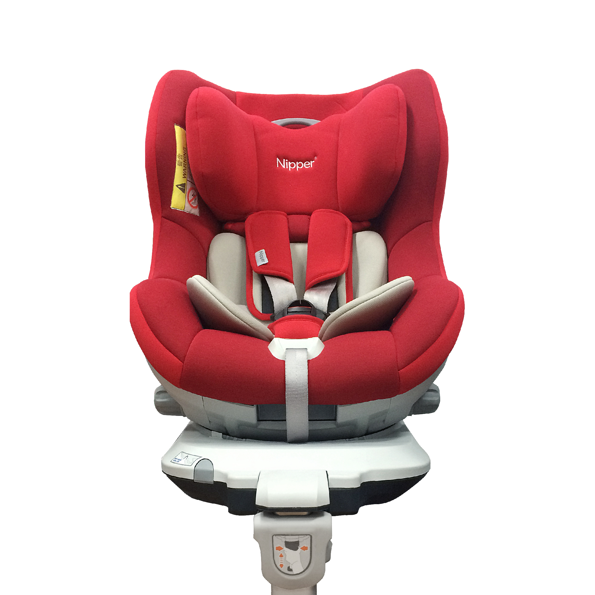 【Nipper】First Class 360度 ISOFIX 0-4歲安全座椅-玫瑰紅 (贈多功能媽媽包)