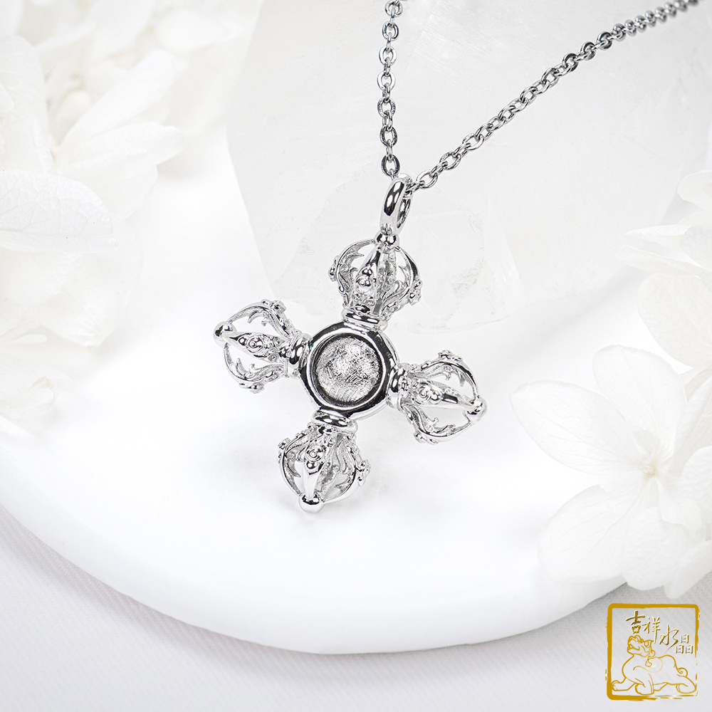 鎳鐵隕石-天鐵隕石十字金剛杵墜 8.5g 除障招福