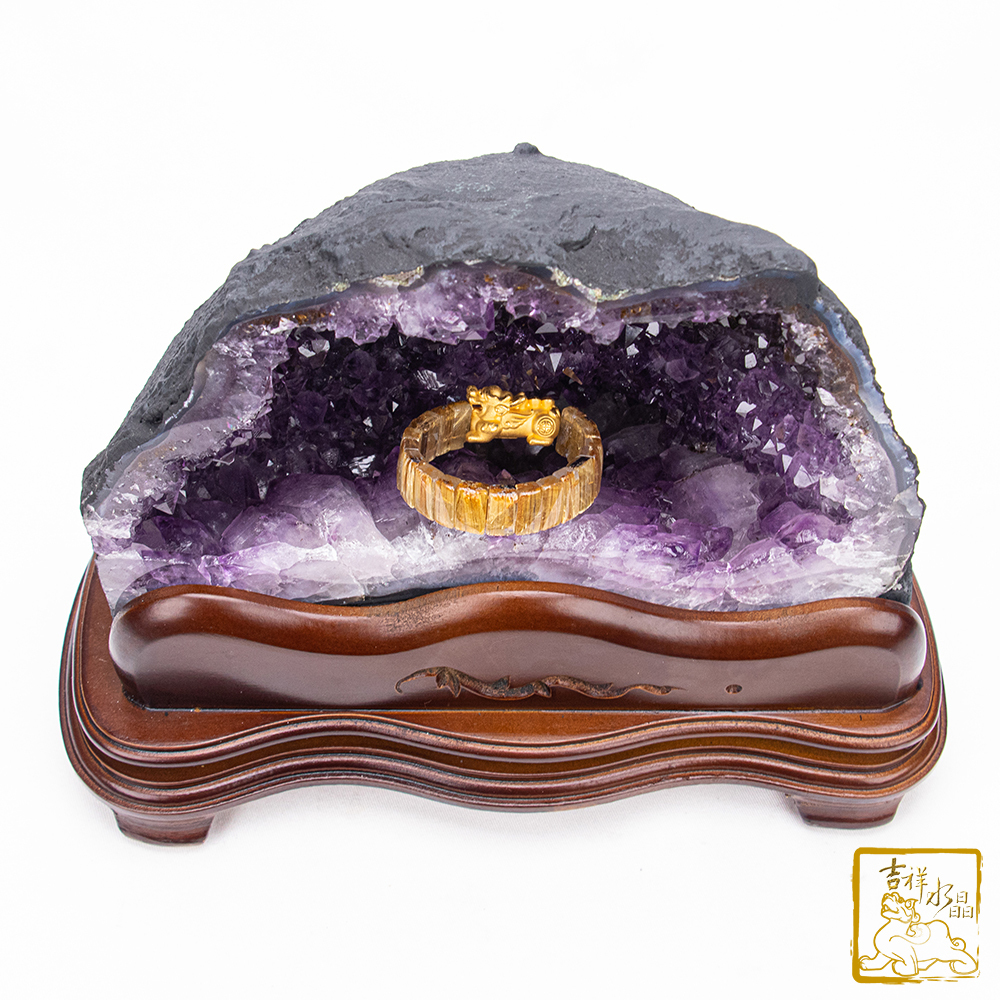 巴西紫水晶洞6.9kg 聚錢水【吉祥水晶專賣店】