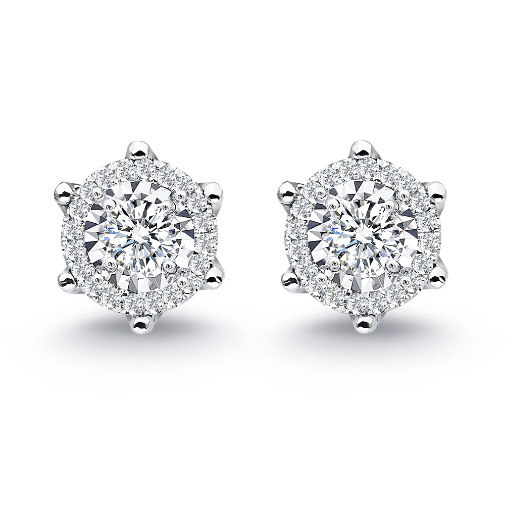 60分14K金皇家鑽石耳環