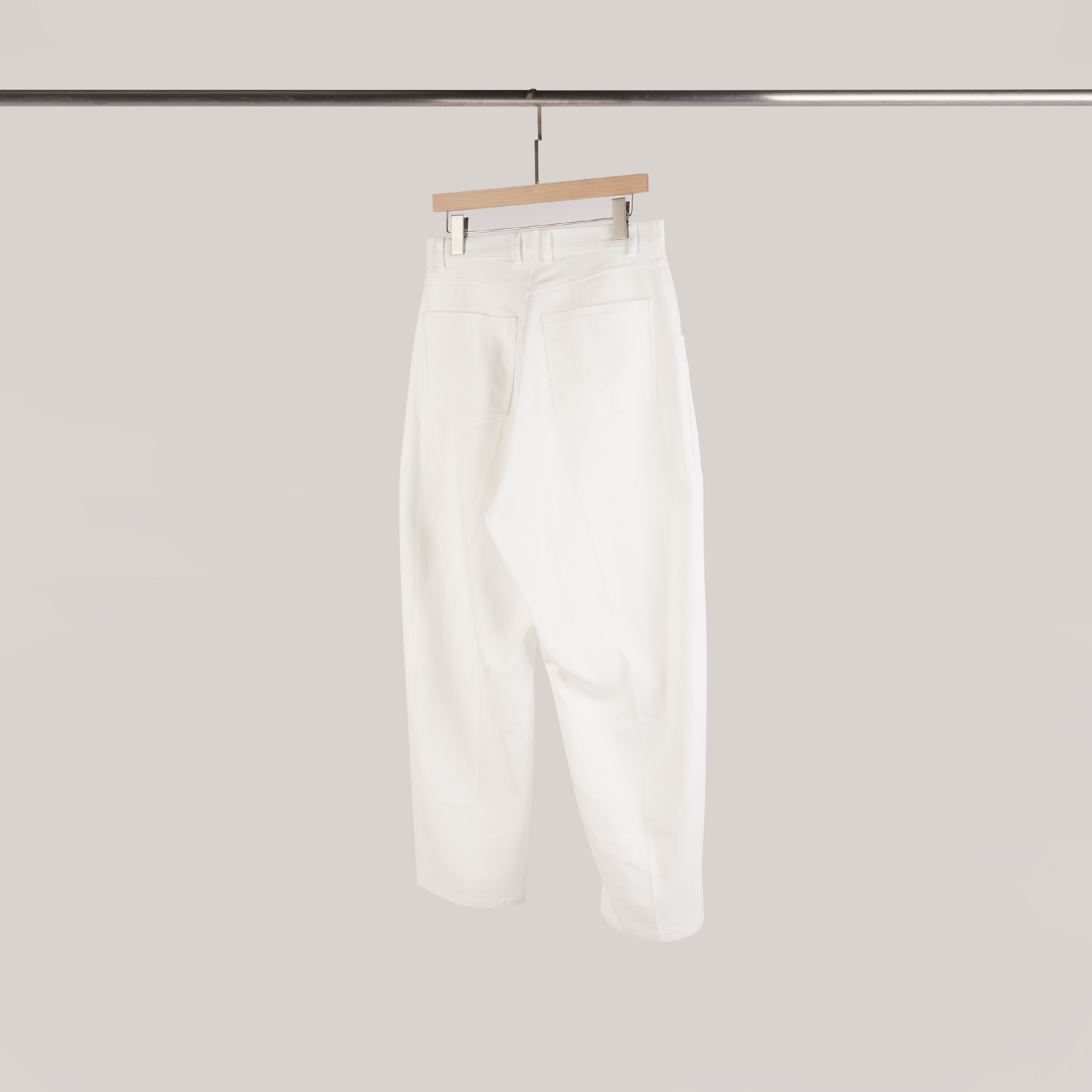 設計感拼接口袋寬褲 | M-L | 百搭白