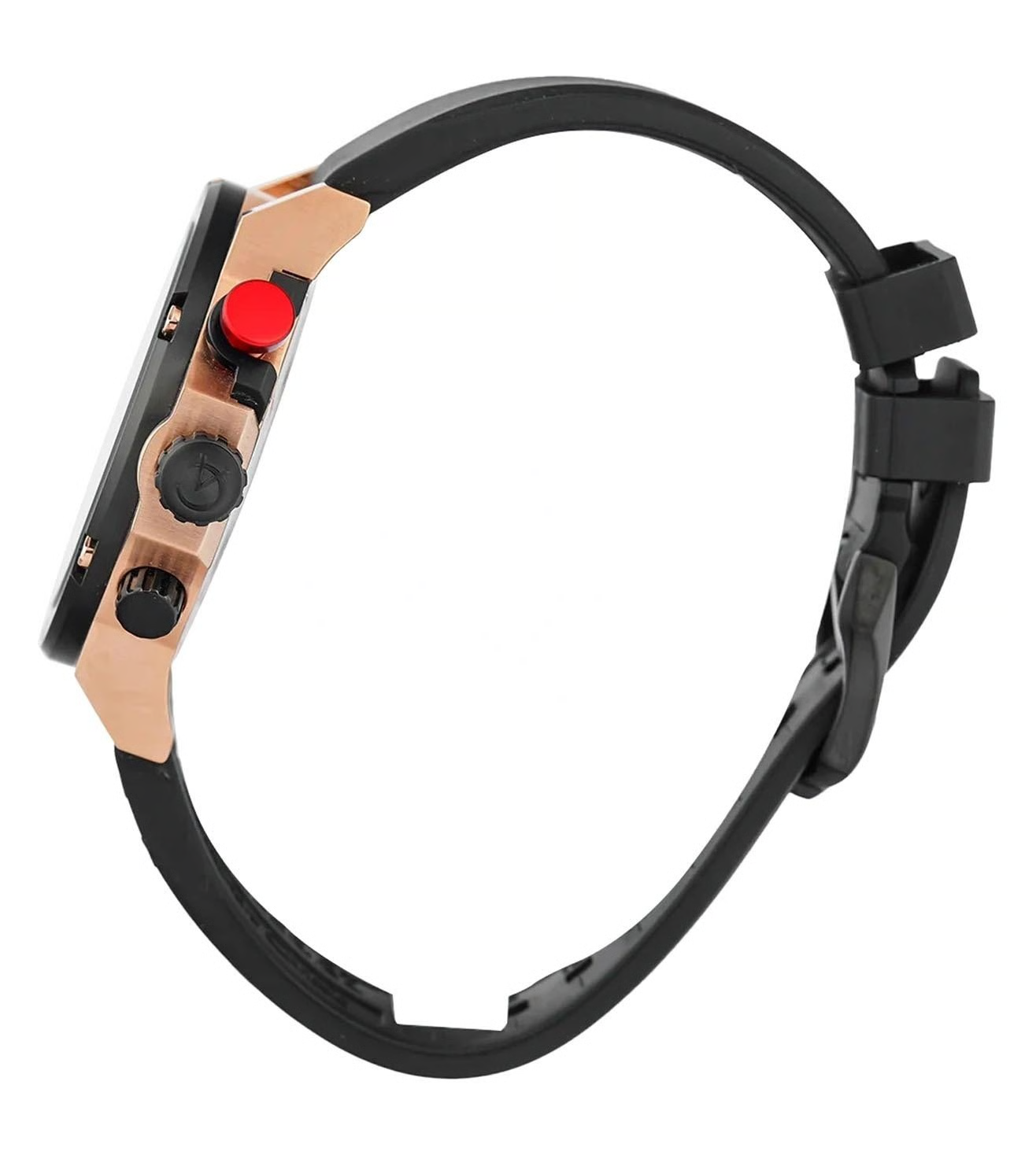 萬年鐘錶 - Alexandre Christie  透視機芯轉盤三眼橡膠錶帶男錶  AC手錶  6491BCRBRBA  錶徑44.5MM