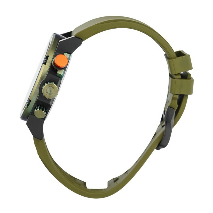 萬年鐘錶 - Alexandre Christie  透視機芯轉盤三眼橡膠錶帶男錶  AC手錶  6491BCRGAGN  錶徑44.5MM