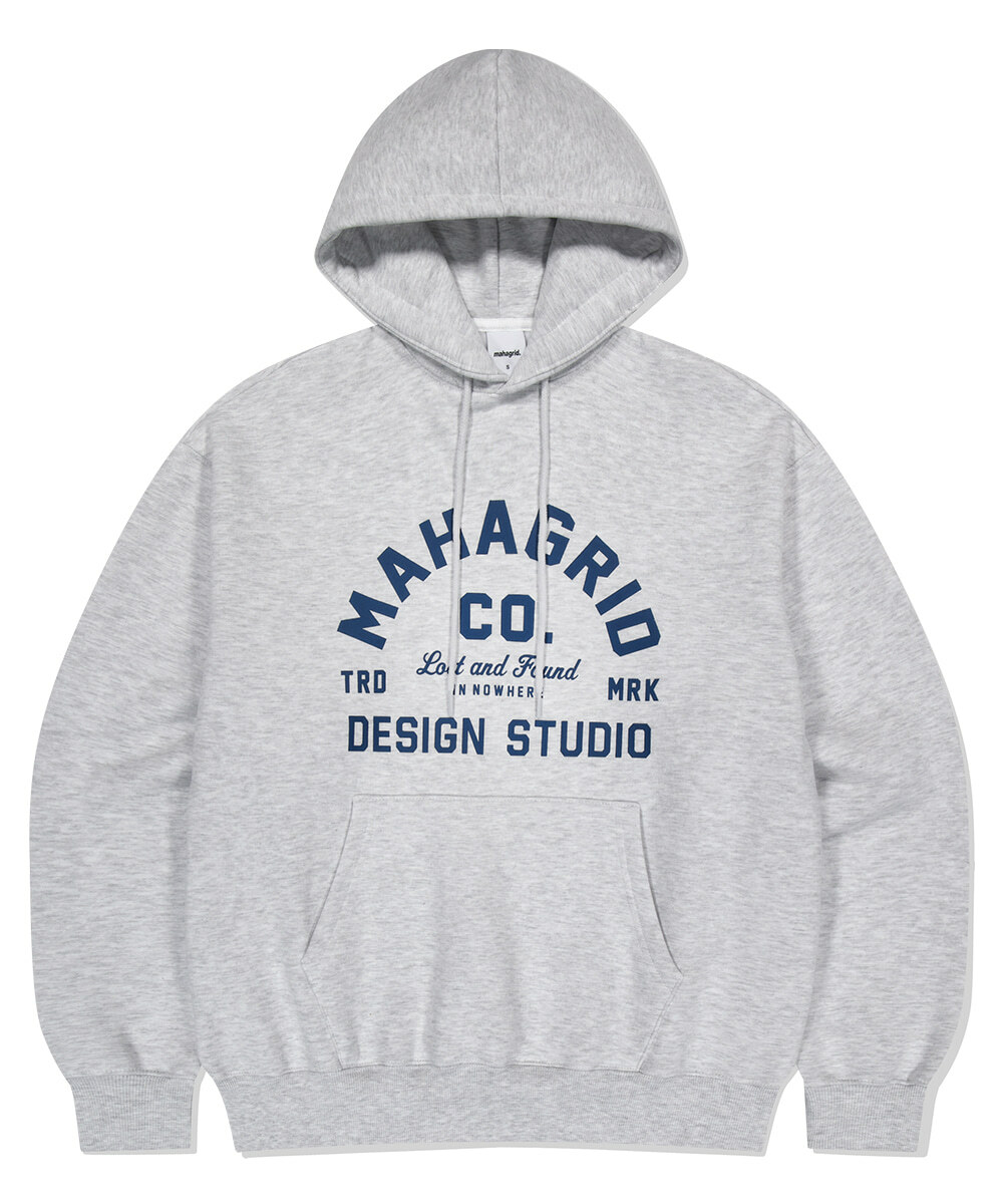 mahagrid - ARCH LOGO HOODIE (LIGHT GREY)