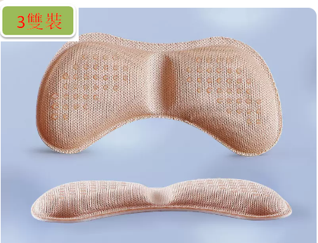 熱推【3雙裝】兒童鞋腳後跟貼半碼墊（陞級膠點款米色-厚約5mm（縮一碼）均碼）