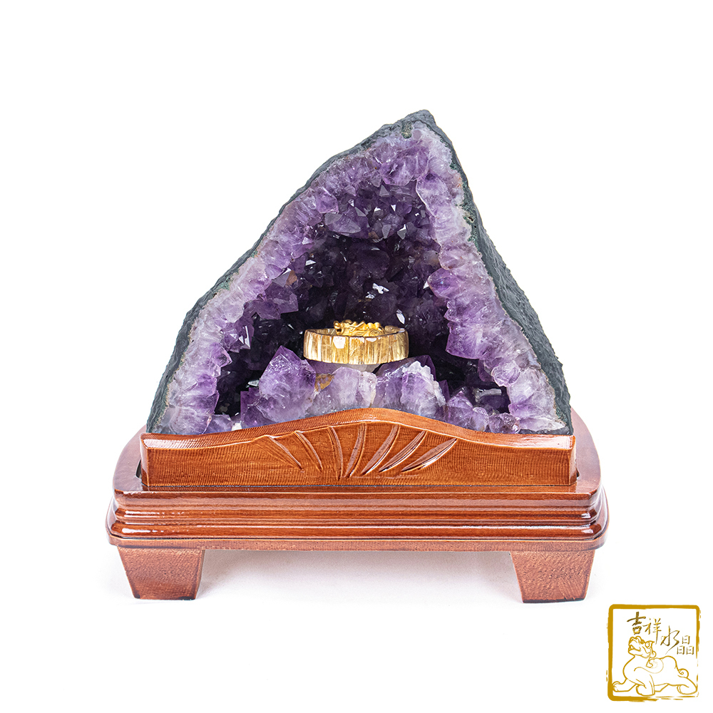 巴西紫水晶洞6.4kg 金型晶洞【吉祥水晶專賣店】