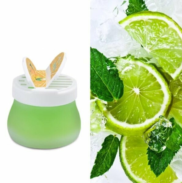 Hot selling car solid aromatherapy (rainbow balm (lemon) in a bottle)