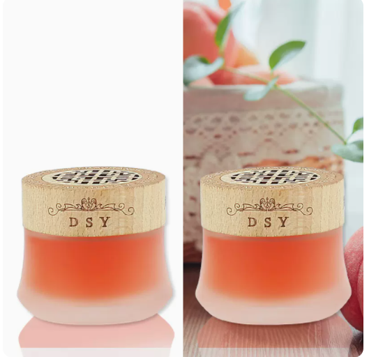 Hot Selling 2 Bottles of Car Perfume Car Ornaments Fragrance Long-lasting Light Fragrance Aromatherapy Solid Balm (Sweet Peach)