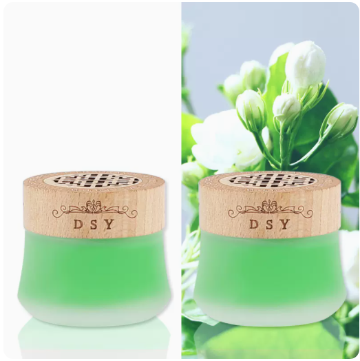 Hot selling 2 bottles of car perfume car ornaments fragrance long-lasting light fragrance aromatherapy solid balm (elegant jasmine)