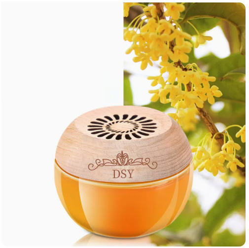 Hot-selling aromatherapy solid balm car interior decoration ornaments to remove odor and long-lasting light fragrance (osmanthus)
