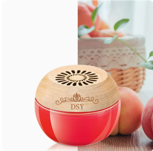 Hot-selling aromatherapy solid balm car interior decoration ornaments to remove odor and long-lasting light fragrance (peach)