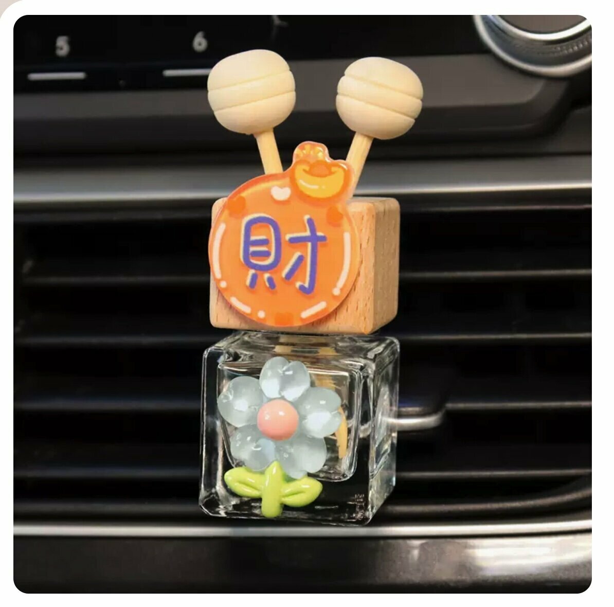 Hot selling car perfume empty bottle aromatherapy bottle (blue flowers)