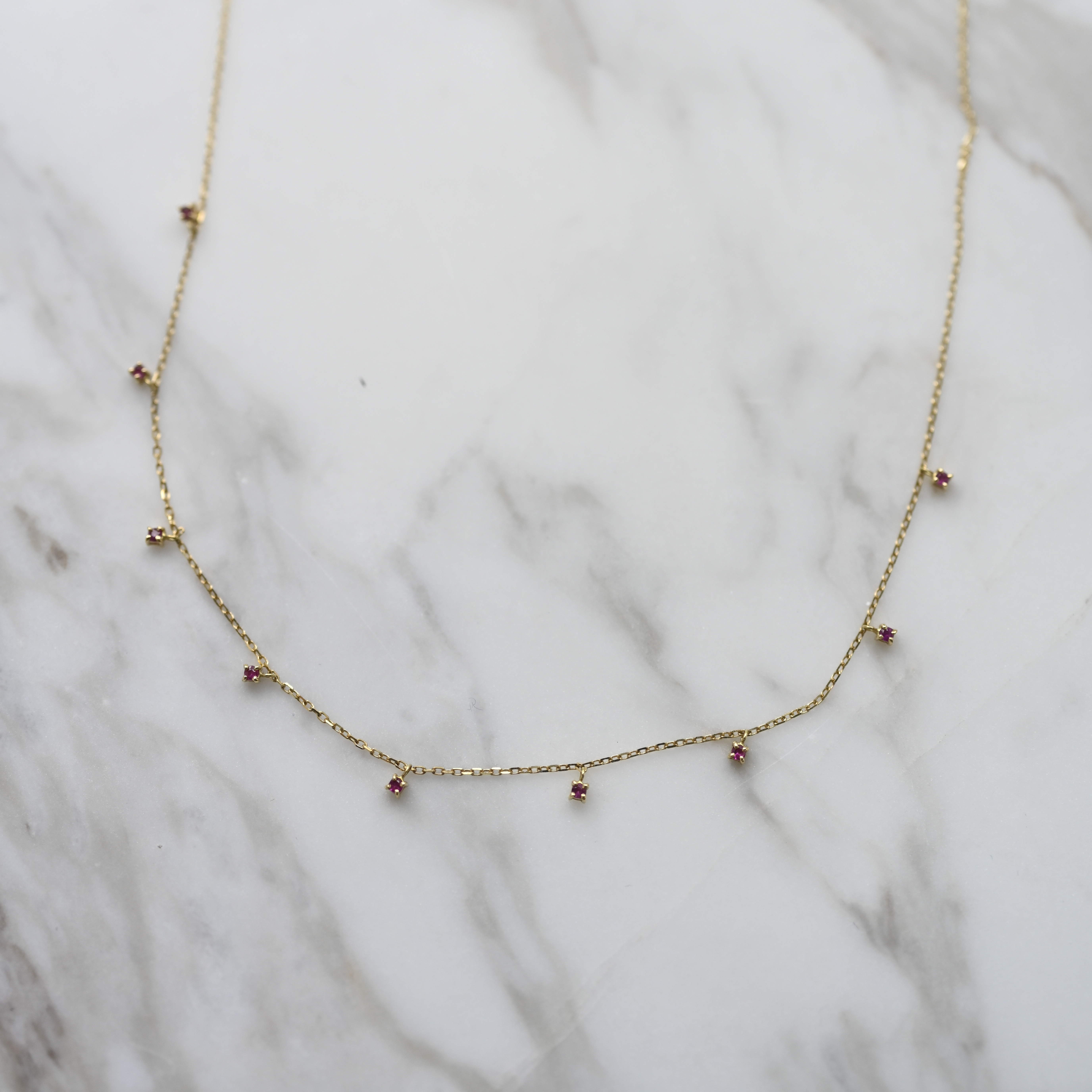 18K 0.07ct Ruby Necklace