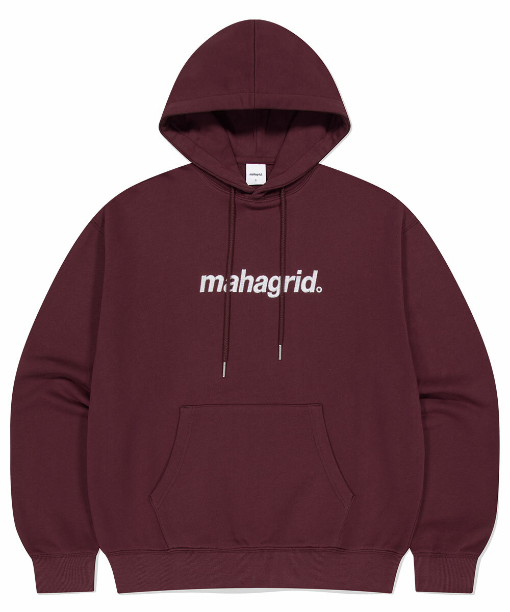 mahagrid - BASIC LOGO HOODIE (BURGUNDY)