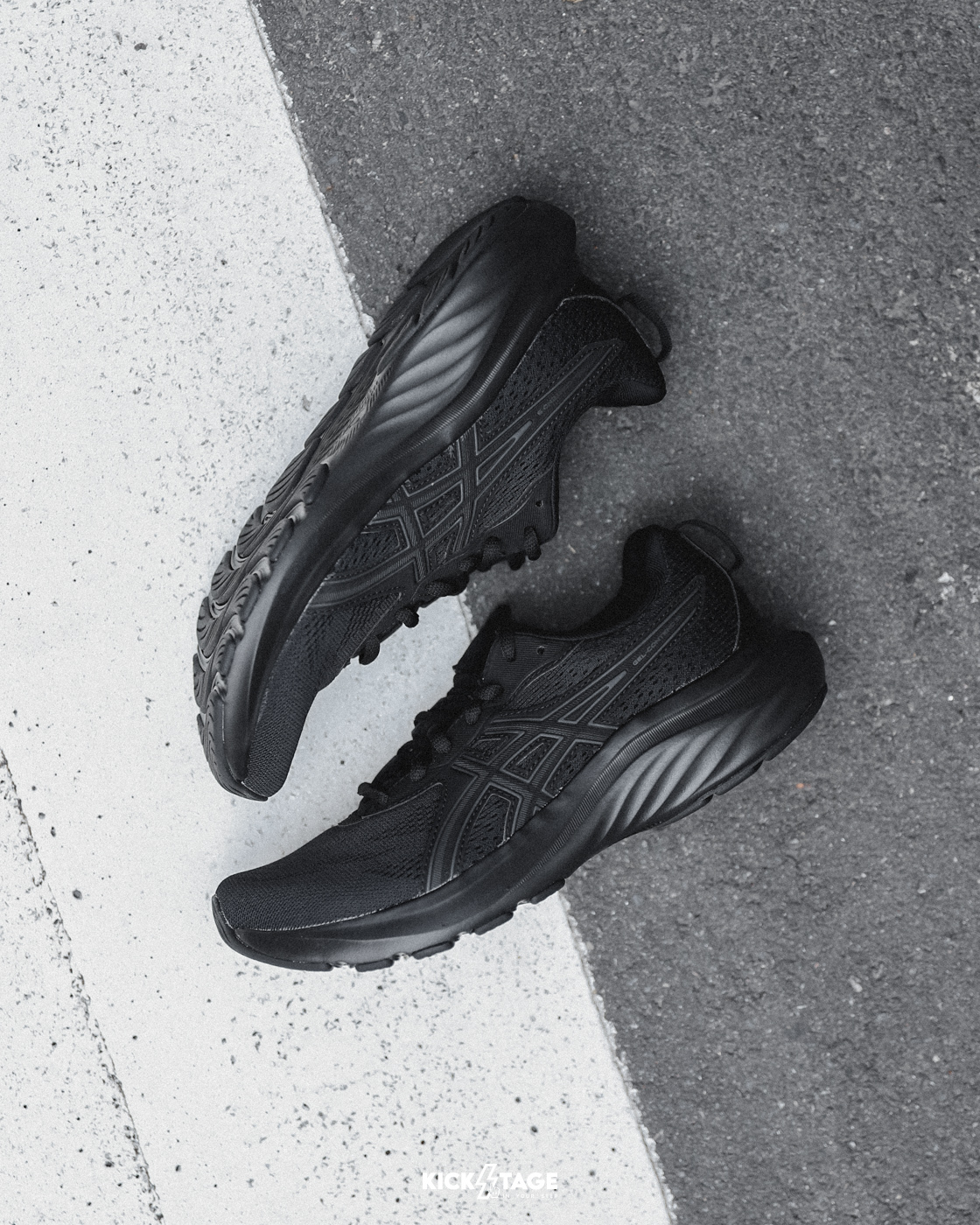 女鞋 ASICS GEL-CONTEND 9 全黑 輕量 透氣 網布 緩震 入門 慢跑鞋【1012B681-003】