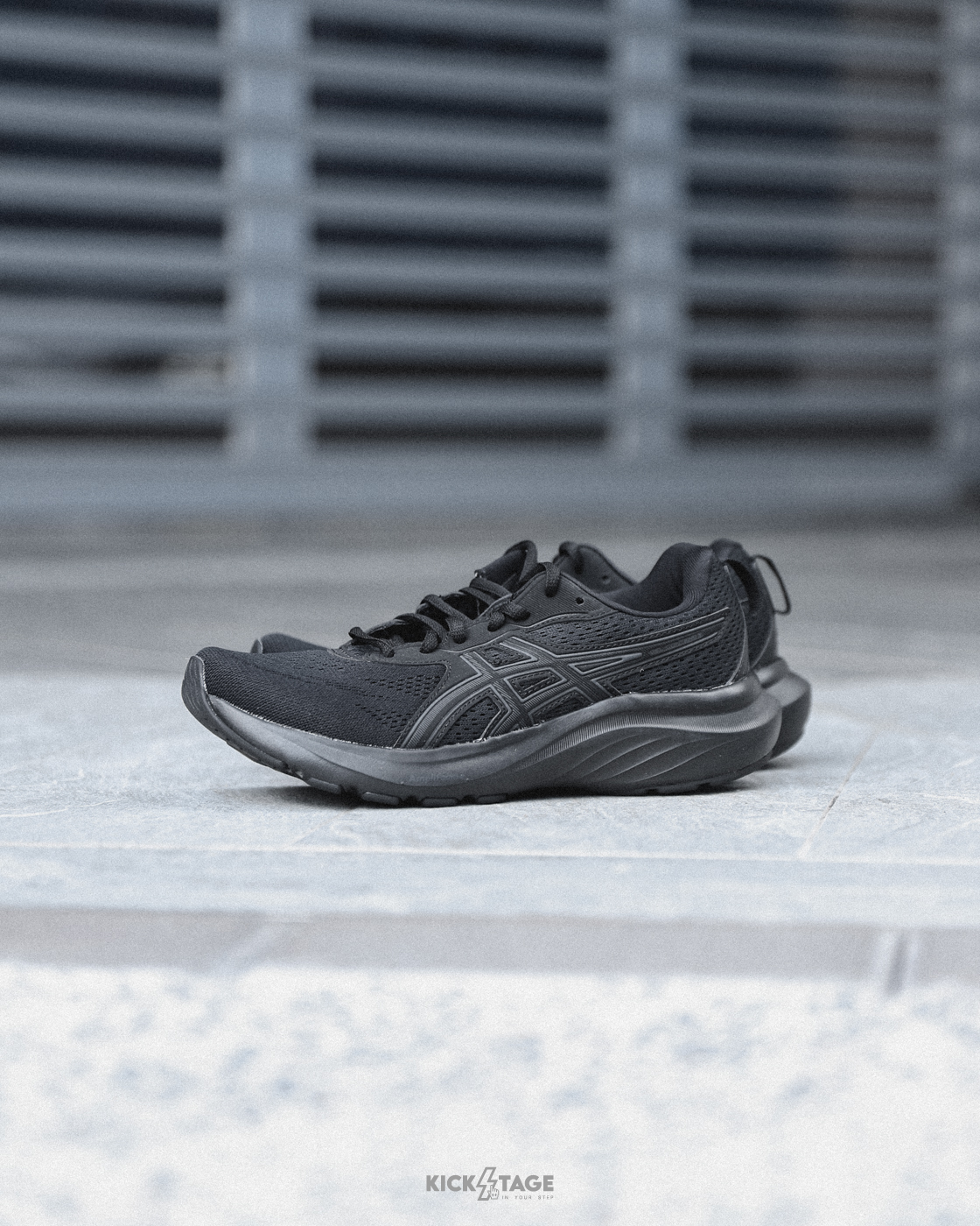 女鞋 ASICS GEL-CONTEND 9 全黑 輕量 透氣 網布 緩震 入門 慢跑鞋【1012B681-003】