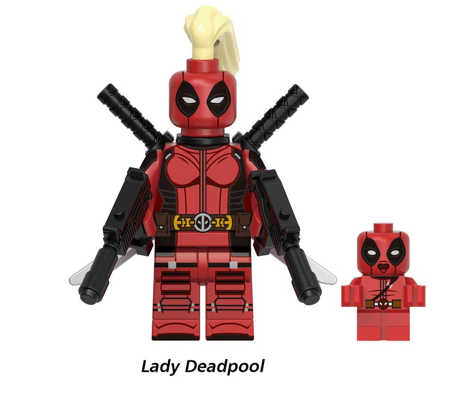 Lady Deadpool Wolverine Marvel Super Heroes Custom Minifigs Minifigures Fit Lego G0175 GH0590