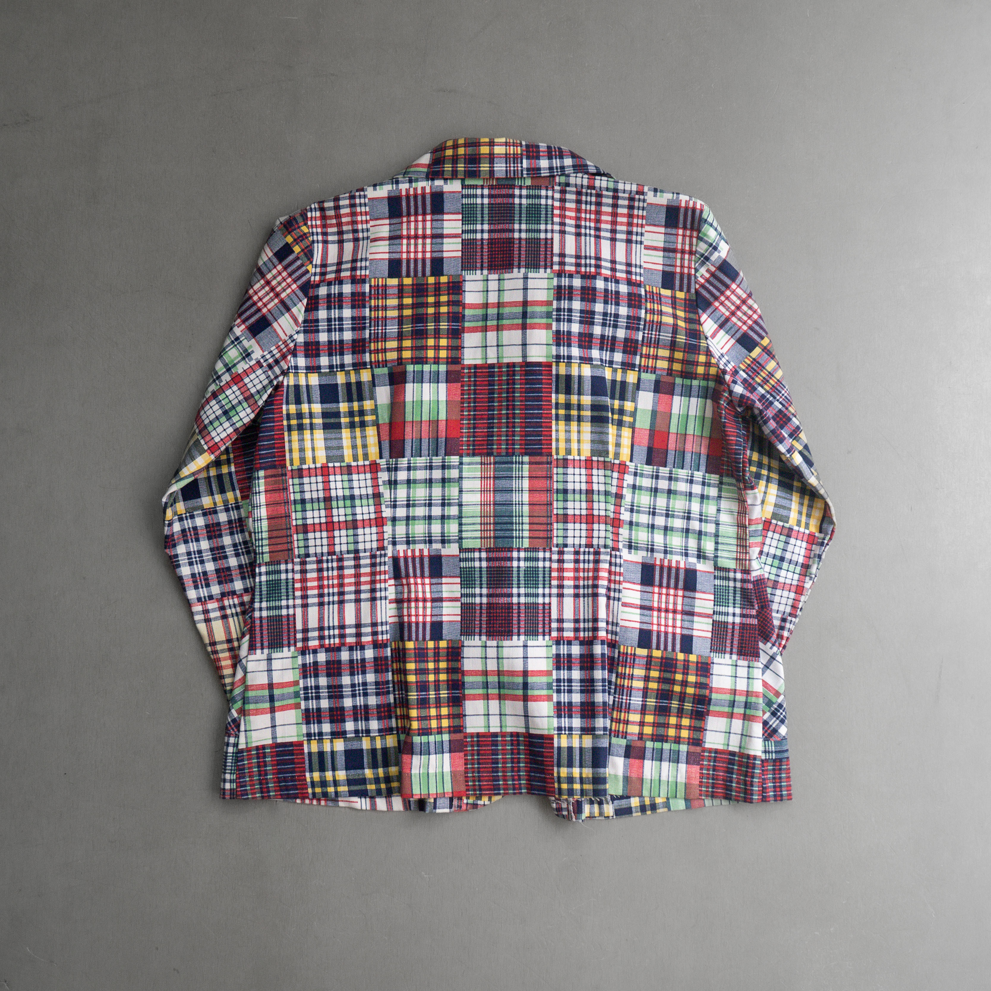 70S SEARS MADRAS BLAZER 美國 大領片 彩色 印刷 格紋 西裝外套