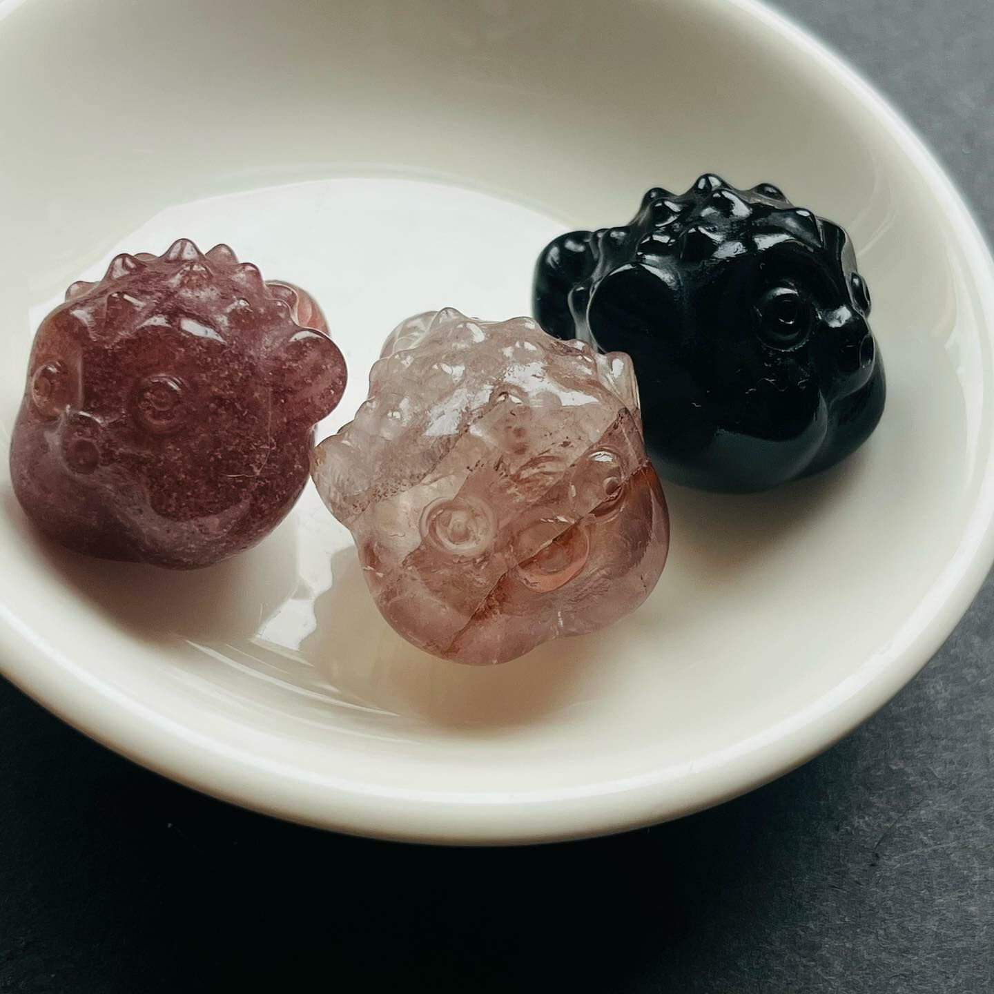 [原石] 水晶河豚 小擺件