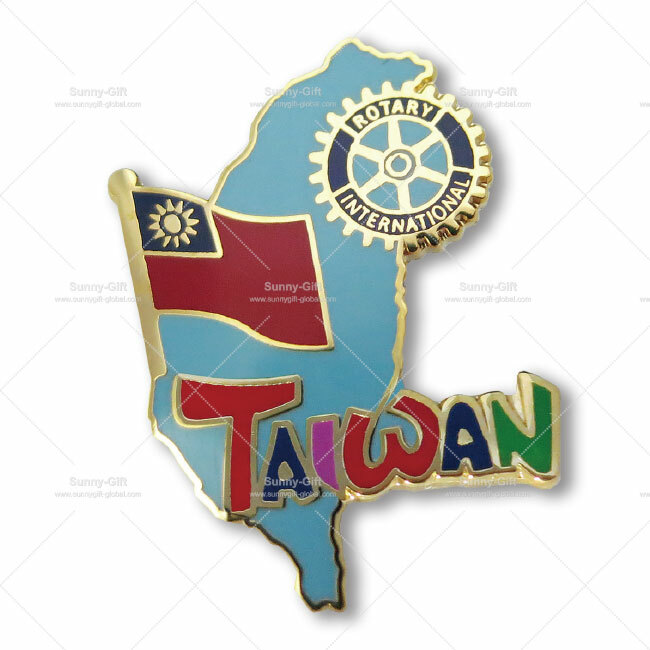 Taiwan Flag Rotary Pin (A)