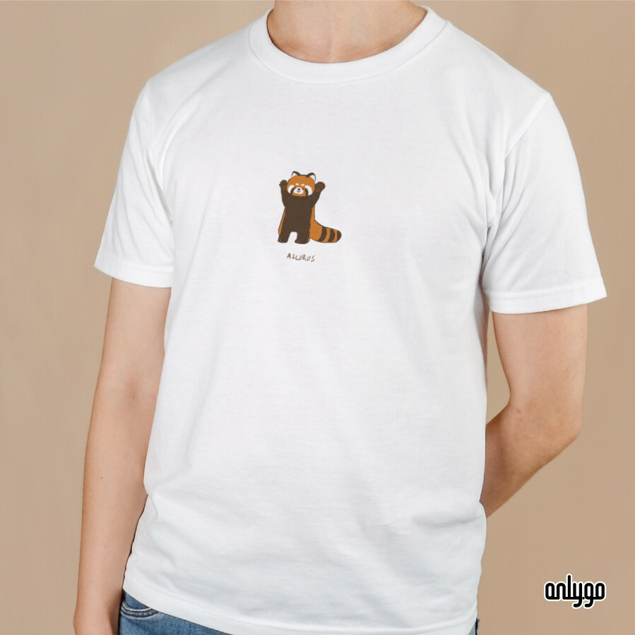 絶滅危惧種グラフィックTシャツ（レッサーパンダ）
