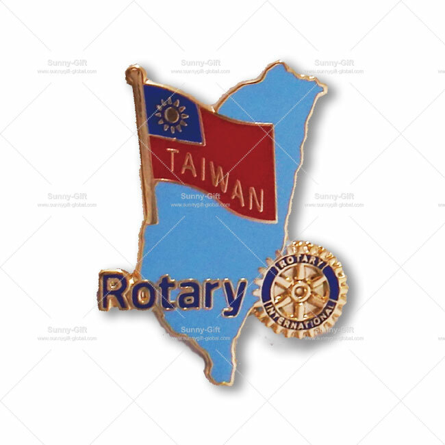 Taiwan Flag Rotary Pin (B)