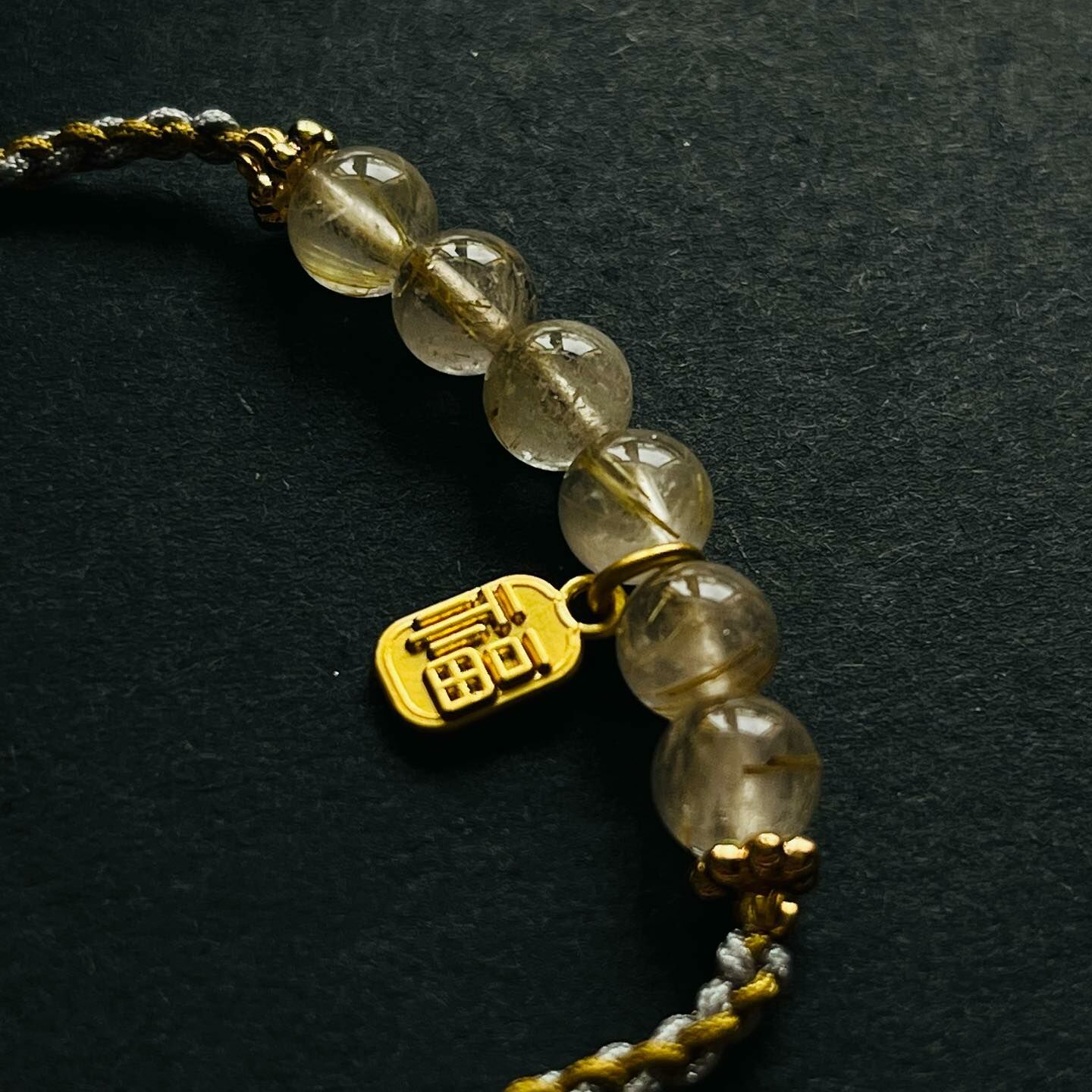 [原石] 鈦髮晶 編織款手串 水晶手串