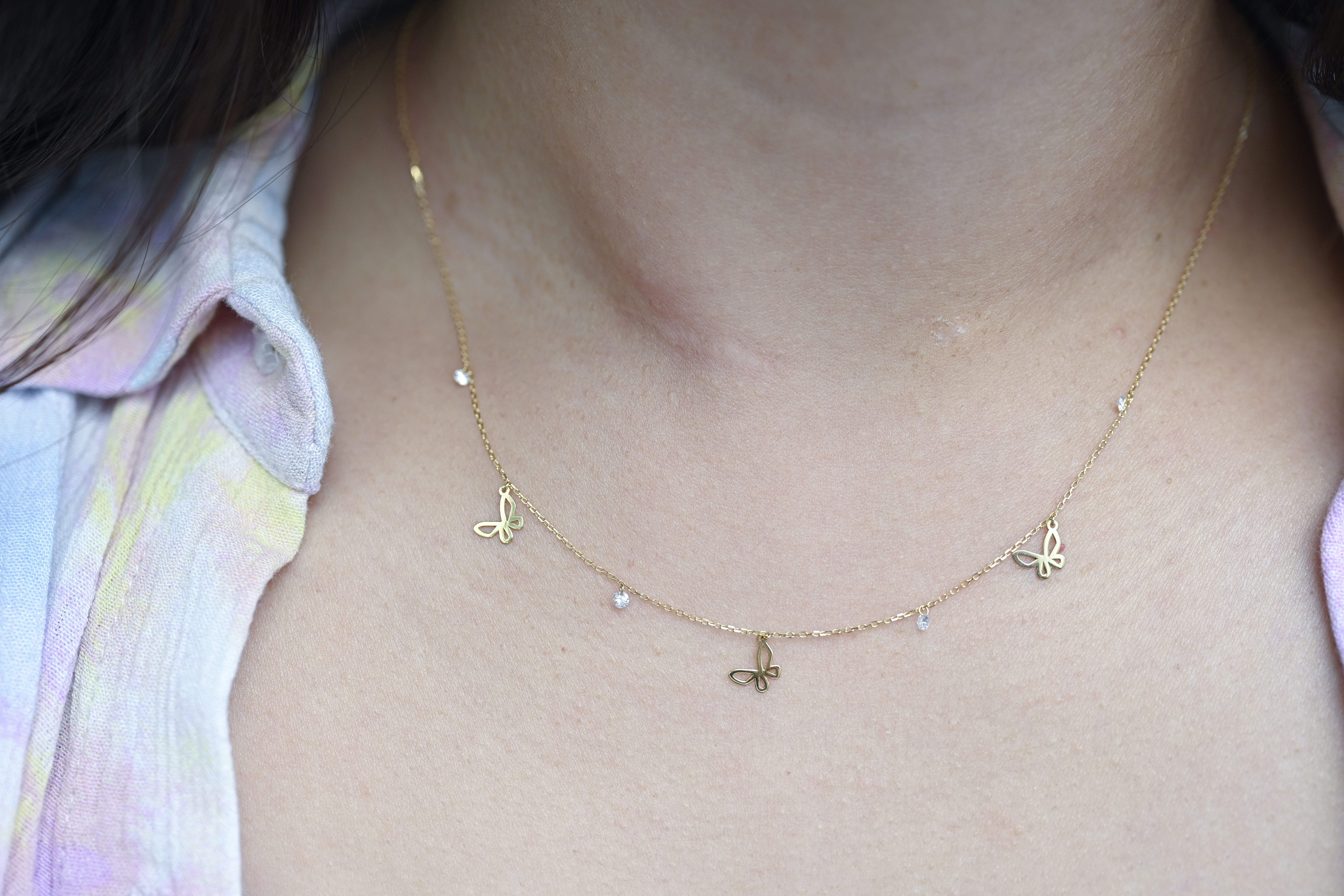 18k Bufferfly Diamond necklace