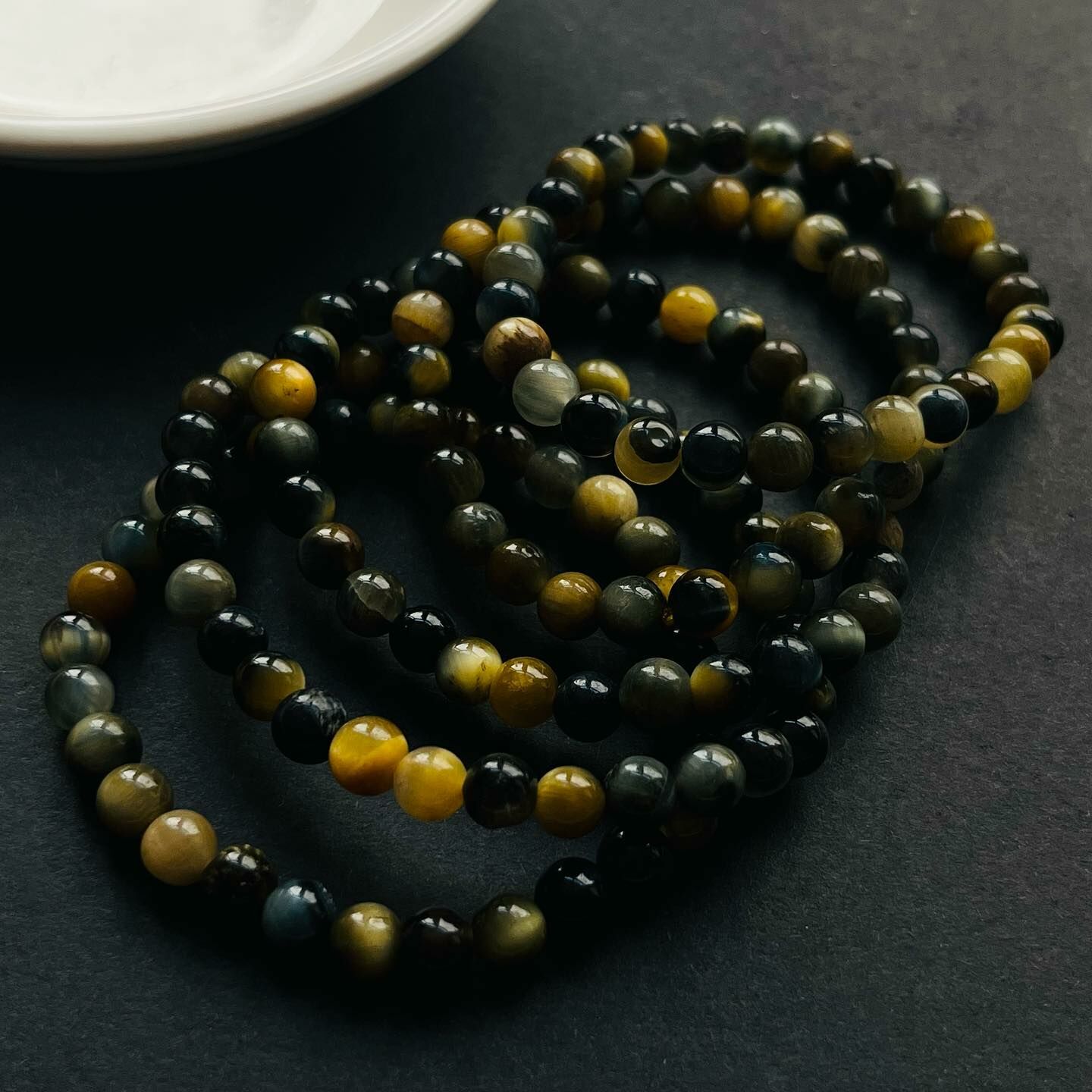 [原石] 玉化藍黃虎眼石 水晶手串