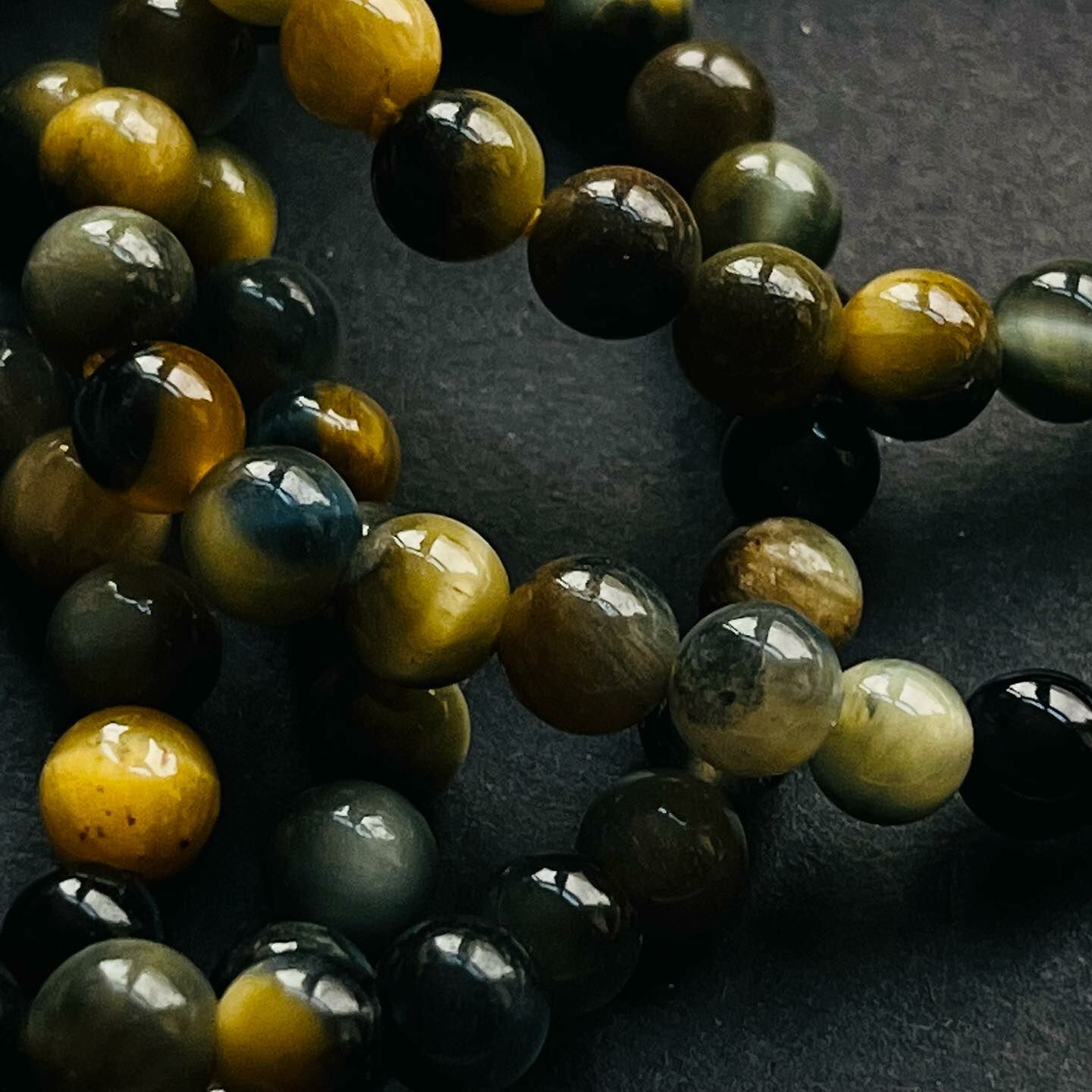 [原石] 玉化藍黃虎眼石 水晶手串