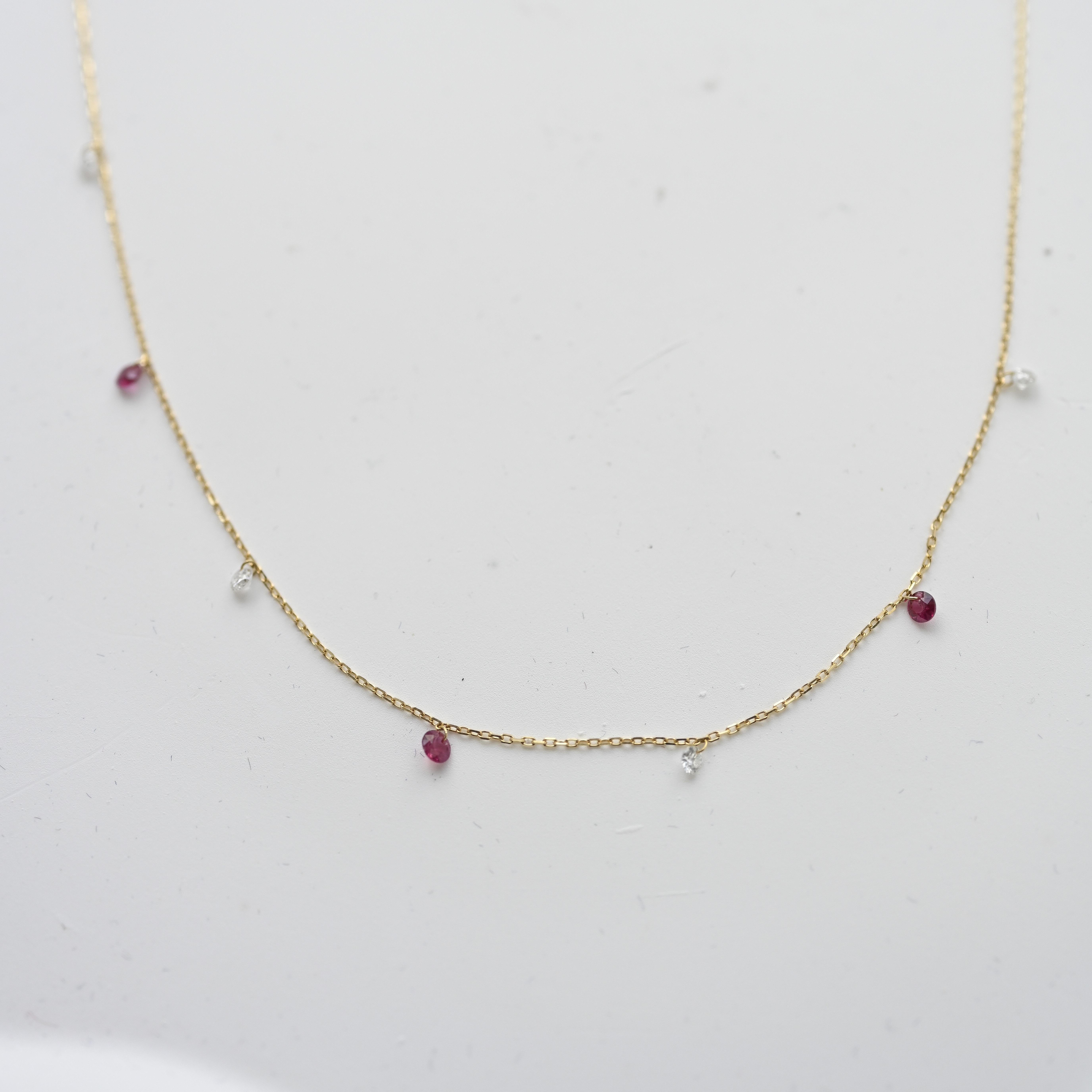 18k Ruby & Diamond necklace