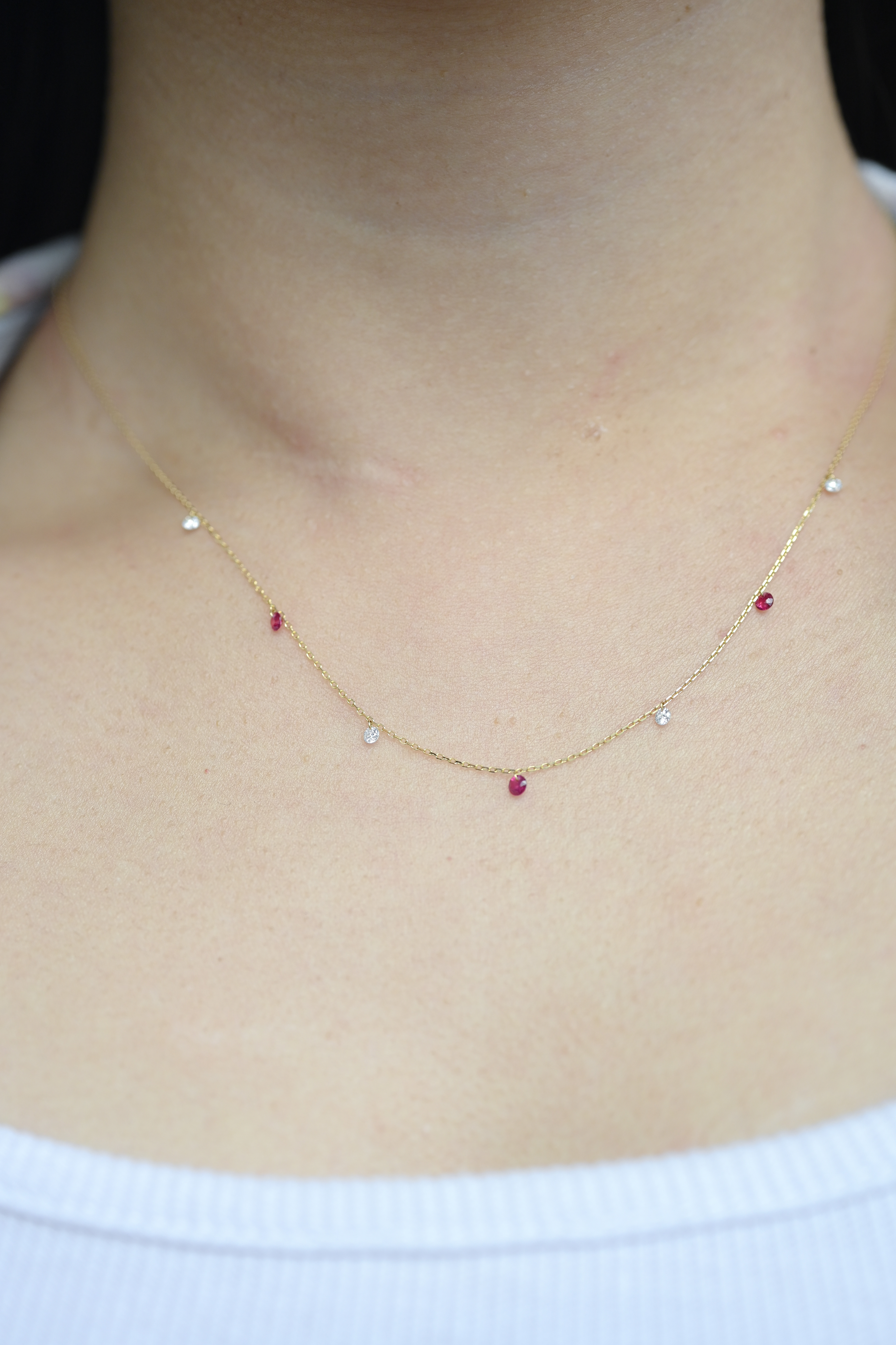18k Ruby & Diamond necklace