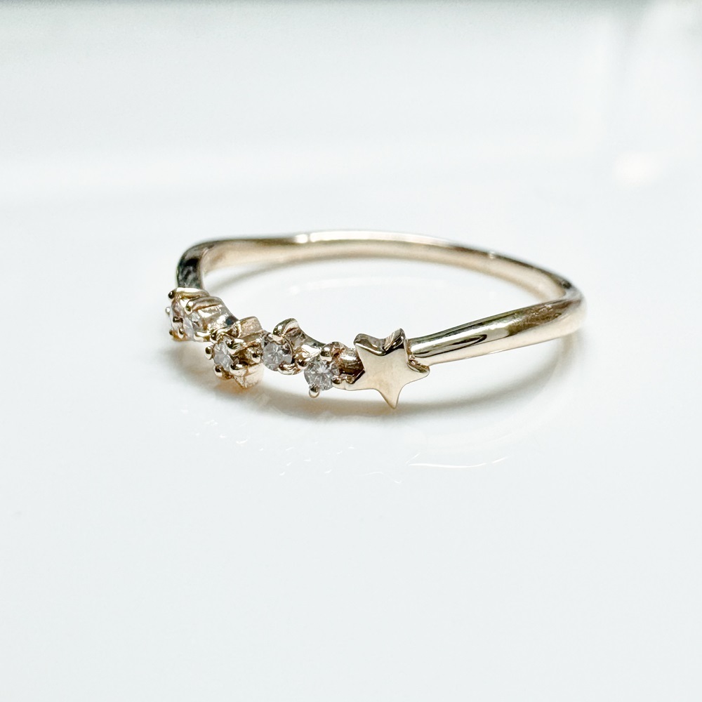 【me.luxe】K10黃K4分鑽石戒