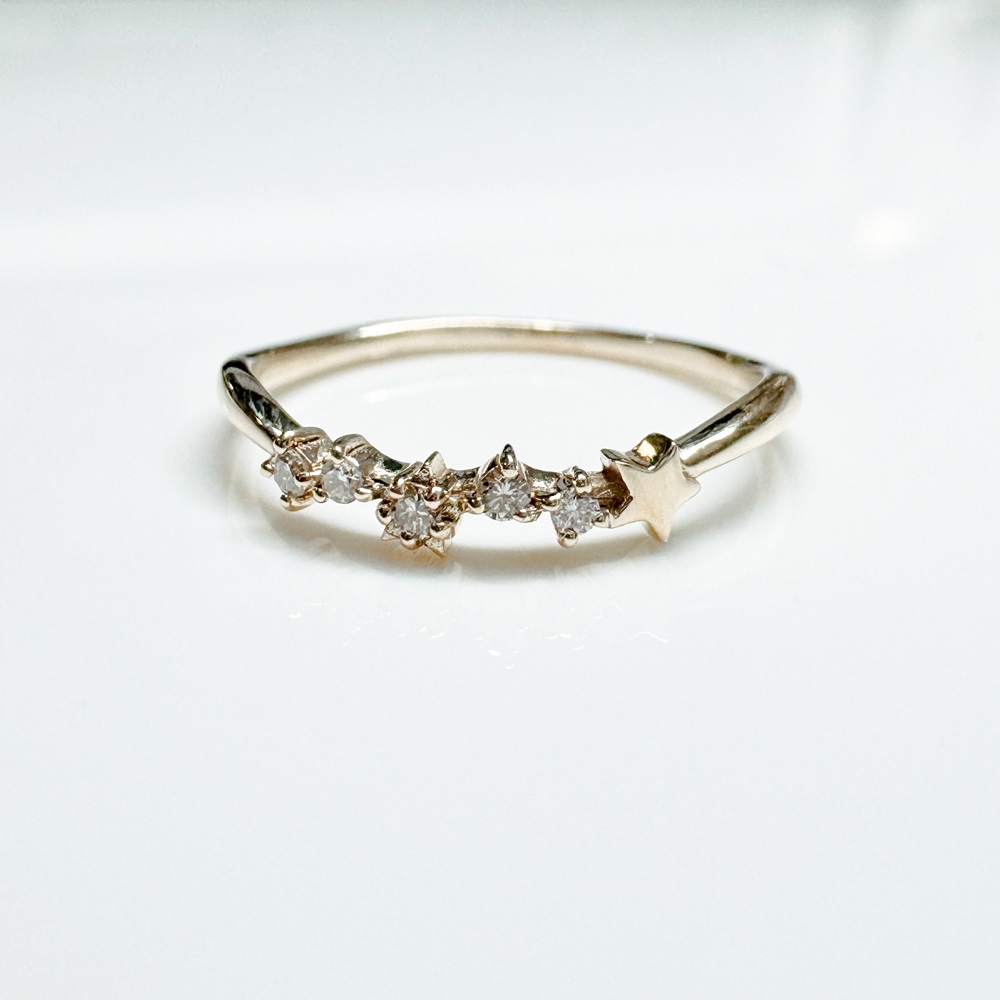 【me.luxe】K10黃K4分鑽石戒