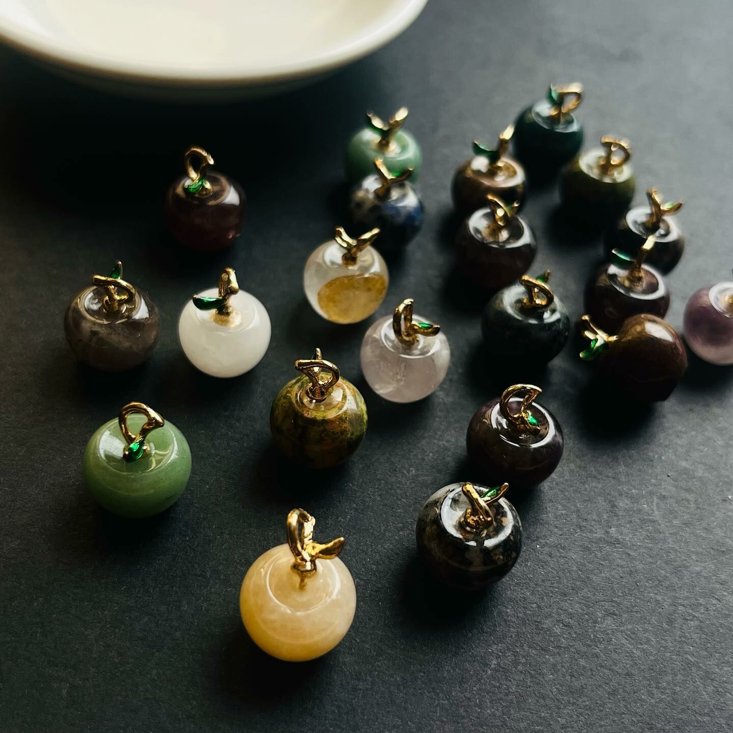 [原石] 水晶蘋果 小吊墜 水晶項鍊吊墜