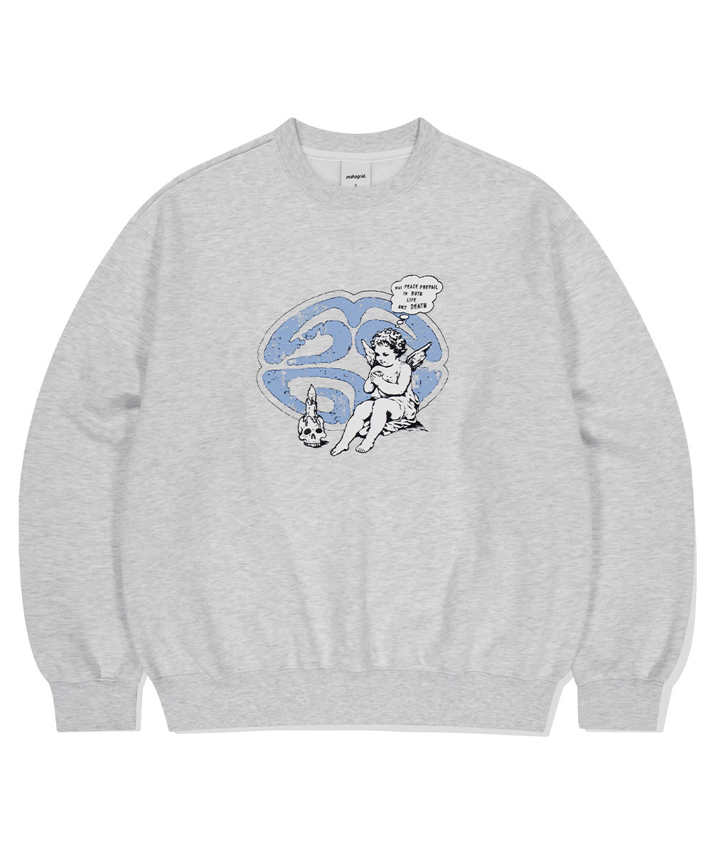 mahagrid - ANGEL ECLIPSE SWEATSHIRT (LIGHT GREY)