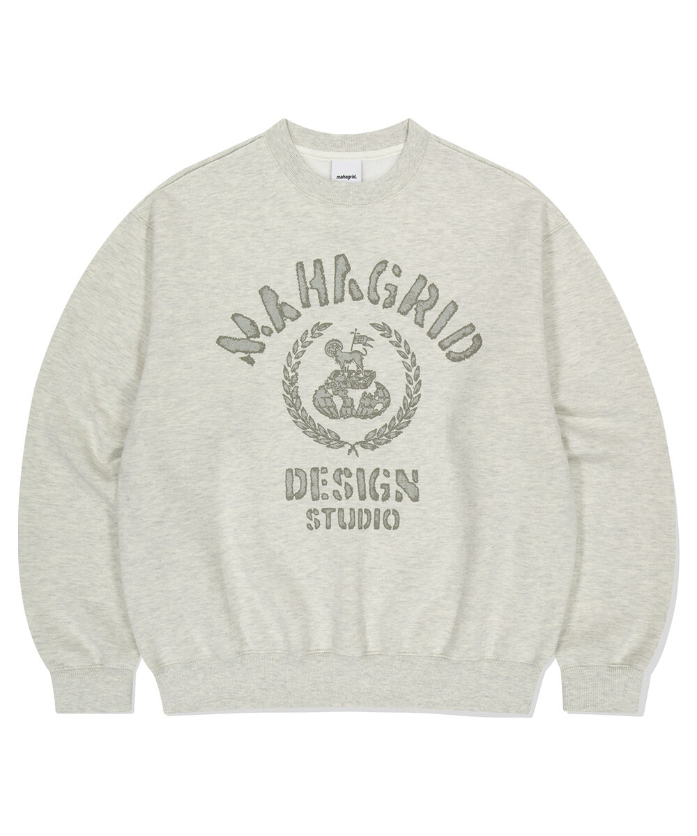 mahagrid - VINTAGE COLLEGE SWEATSHIRT (OATMEAL)