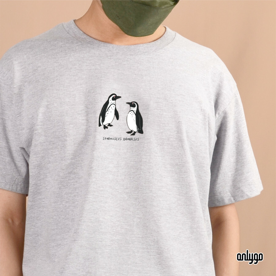 絶滅危惧種グラフィックTシャツ（ケープペンギン）