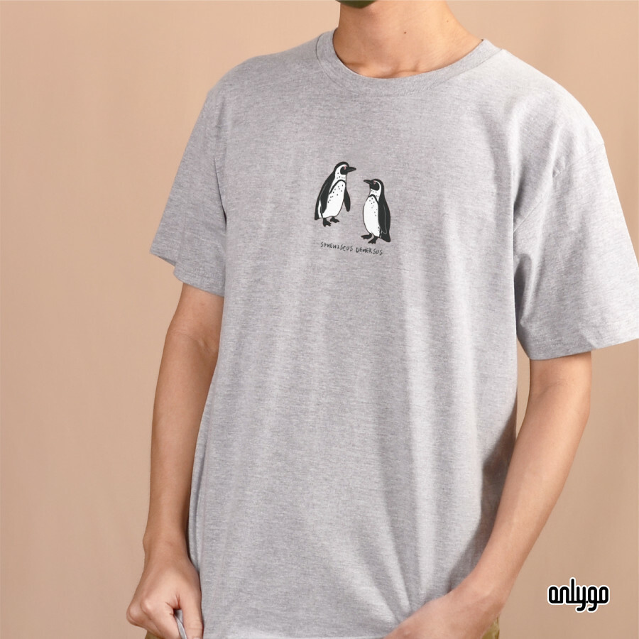 絶滅危惧種グラフィックTシャツ（ケープペンギン）