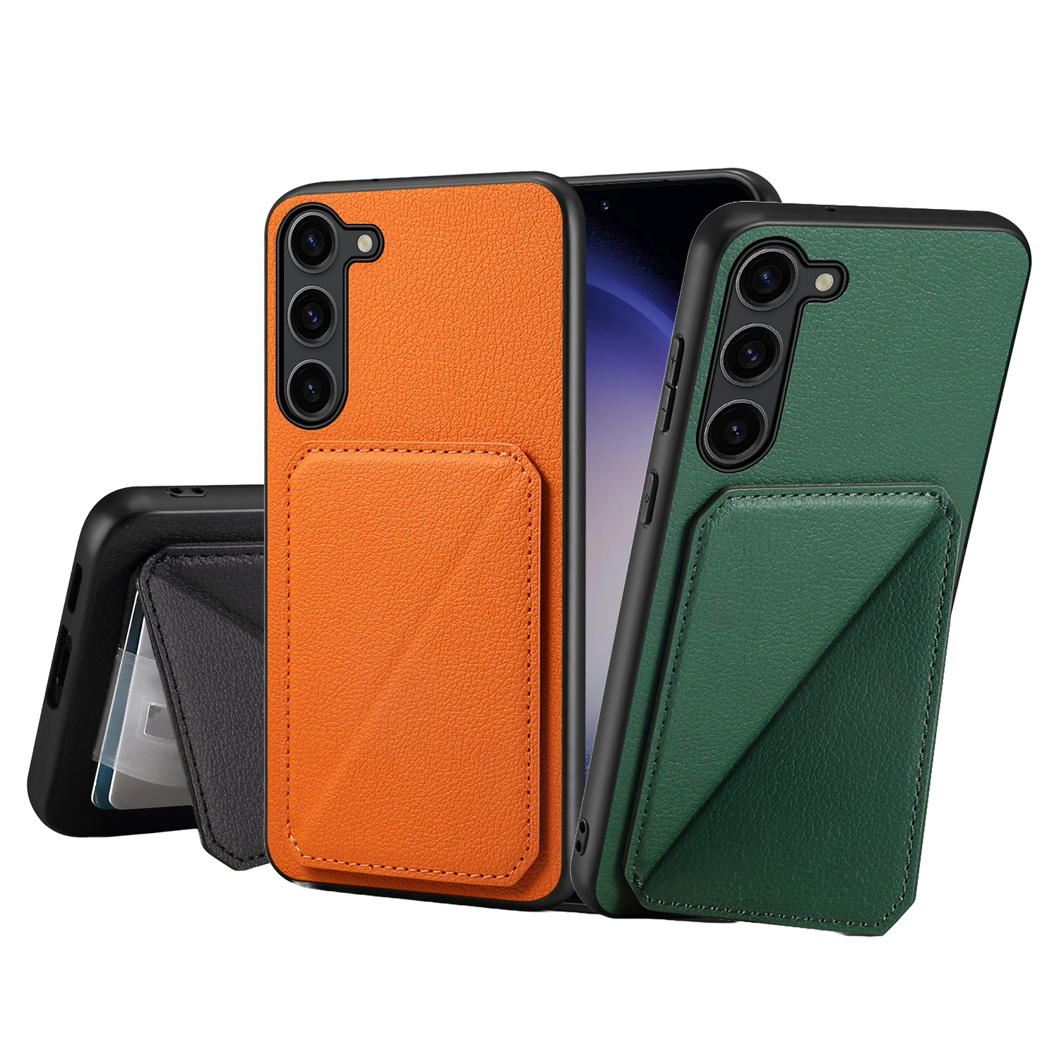 XPRO - Leather Card Stand - Samsung A55 Case 貼身防撞皮革插卡支架手機保護殼