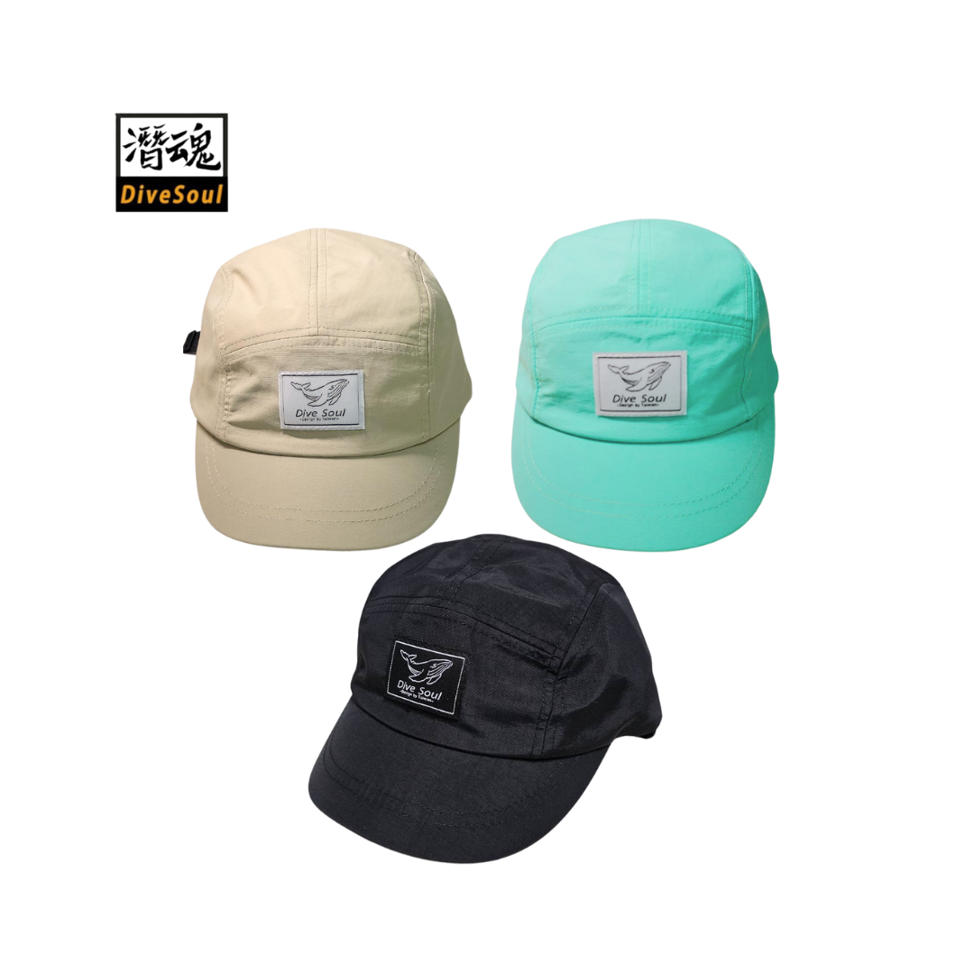 潛魂 Dive Soul (短帽簷)潛水帽-方形鯨魚LOGO