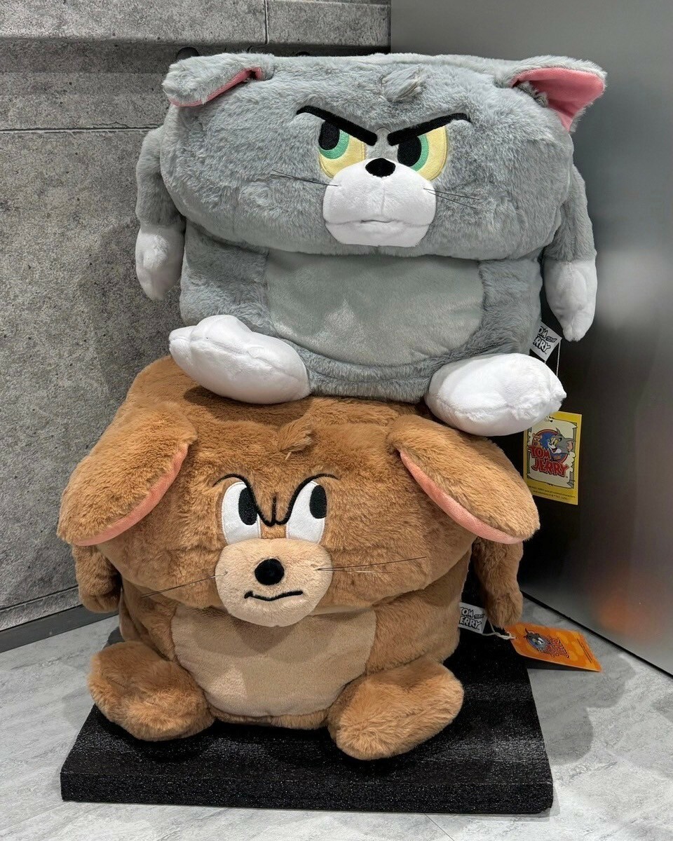 POP SUNDAY Genuine Authorized Tom Cat Jerry Mouse Small Stool TOM AND JERRY Plush Doll Chair Stool