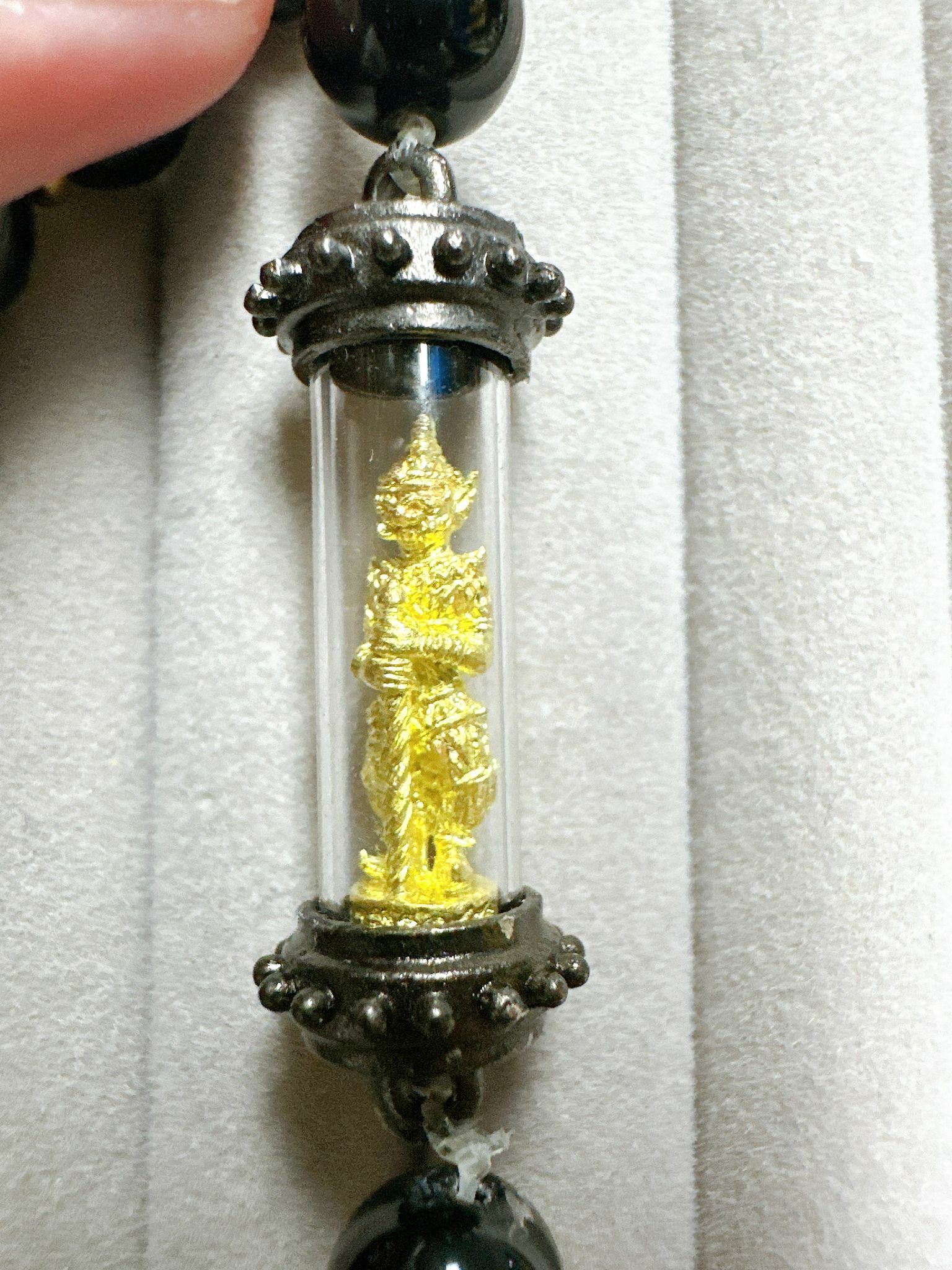 泰國龍婆Put廟  開光鬼王黑曜石手鍊