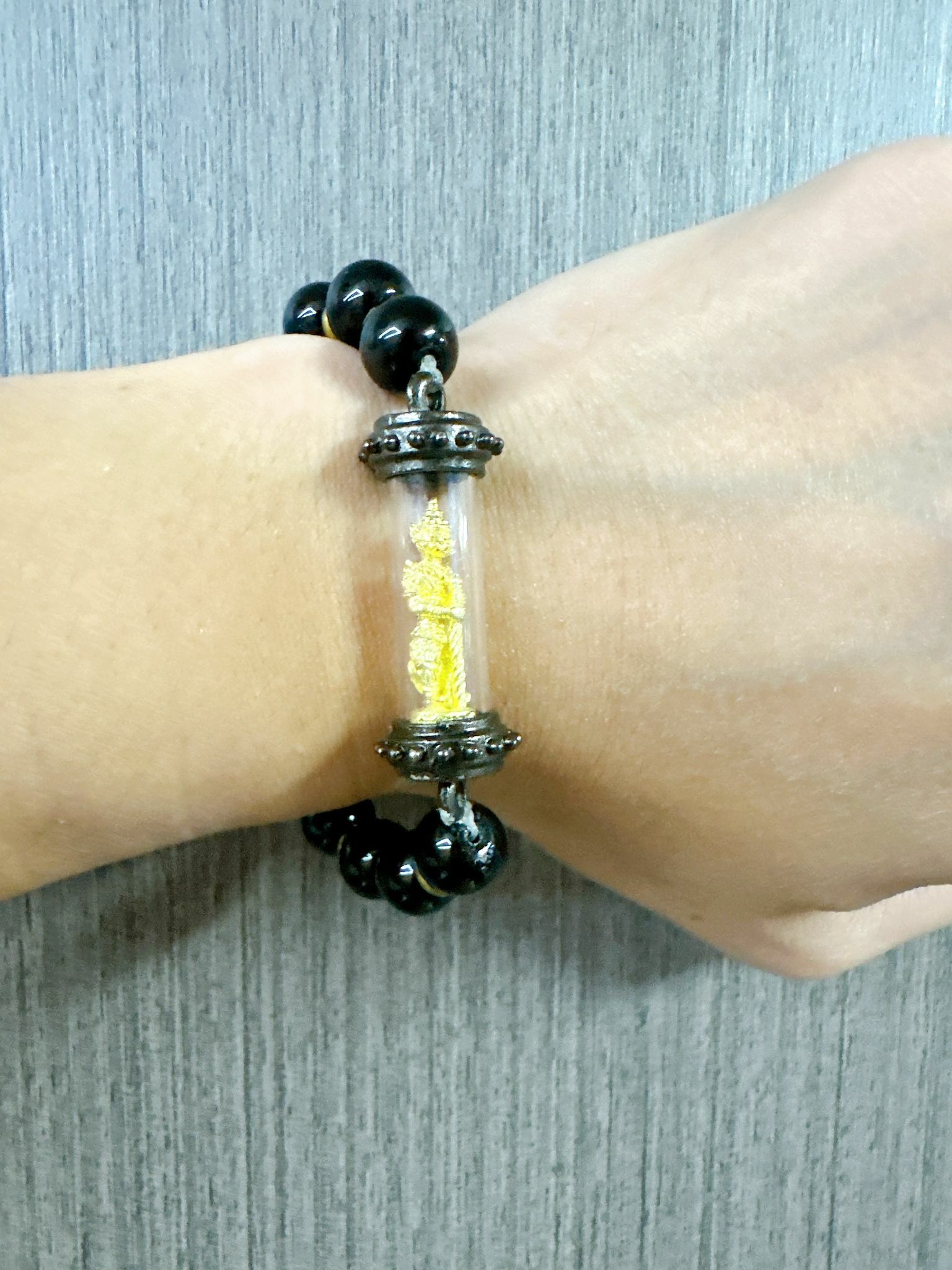 泰國龍婆Put廟  開光鬼王黑曜石手鍊