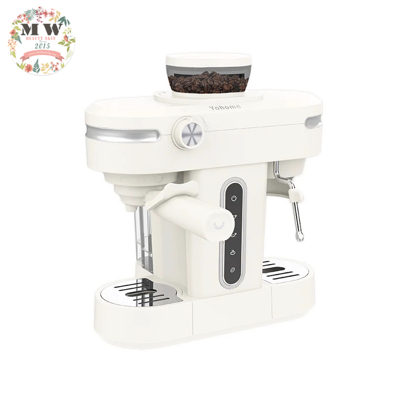 日本Yohome|迷你專業級現磨鮮萃奶泡3合1半自動家庭意式咖啡機|原裝行貨一年保養