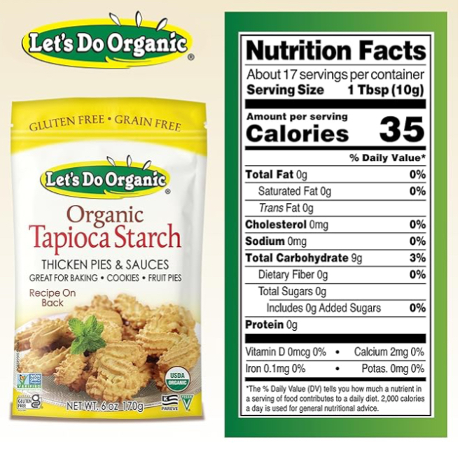 有機木薯澱粉 (最佳食用日期為 2026年9月23日)