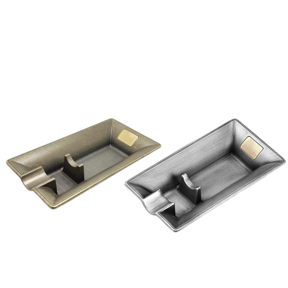 【魯賓斯基】復古時尚質感造型雪茄煙灰缸/菸灰缸 #鋅合金電鍍 #單槽大孔徑