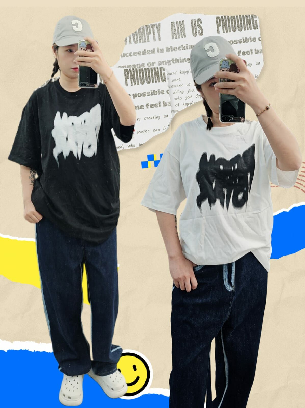 🇰🇷 睇唔到咩字 T-Shirts（此為清貨價貨品不設退換） (K9 F304)