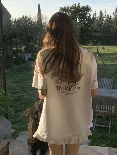 The Barnet 🇰🇷 - 簡約百搭寬鬆印花T恤(兩色)