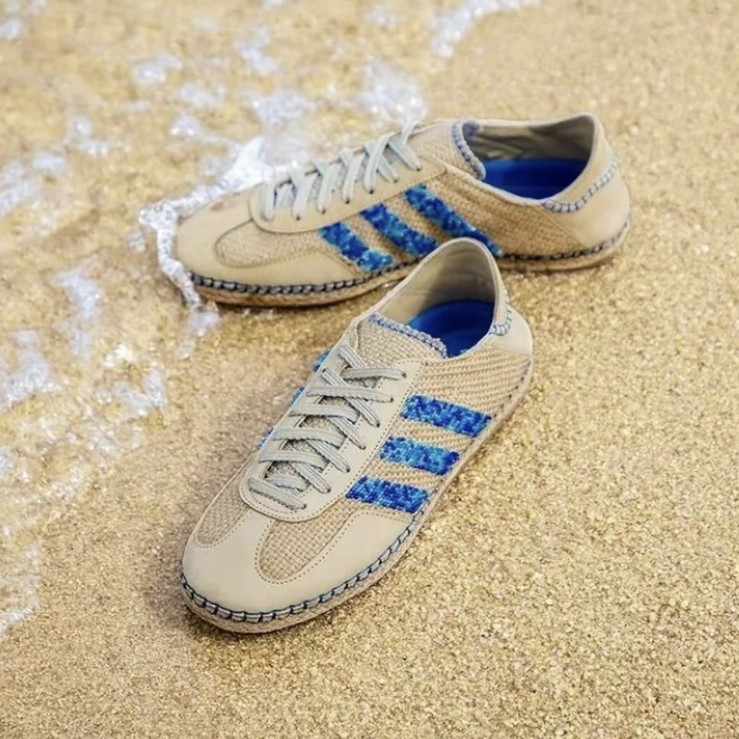 Adidas Originals Gazelle x Clot Linen Khaki 亞麻棕 沙色卡其 藍串珠 聯名 陳冠希